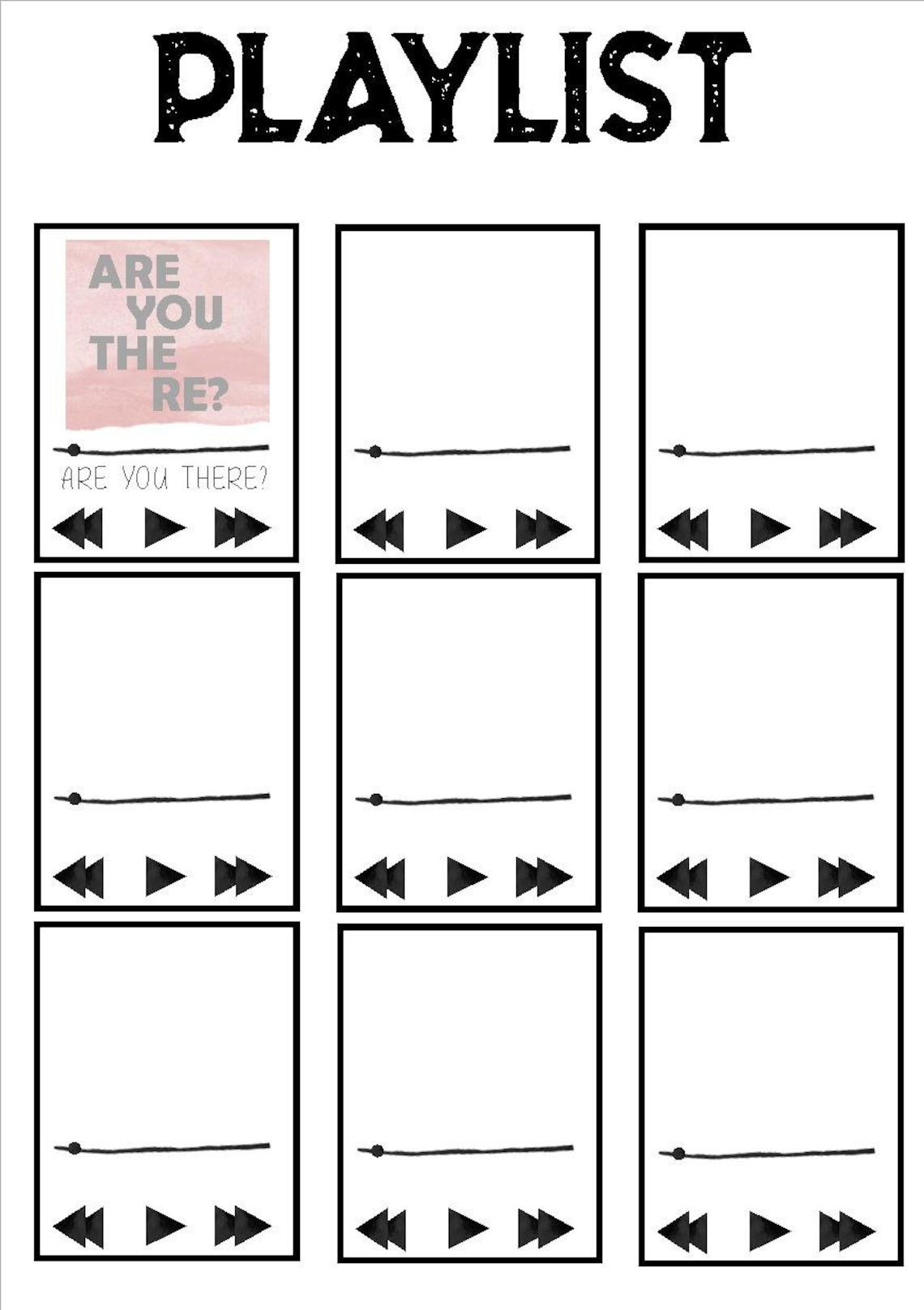 Bullet Journal Playlist Page Etsy