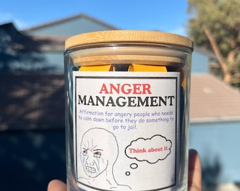 Frasco de notas para el manejo de la ira / Calma tu mente • Recupera el control • Apoyo emocional suave