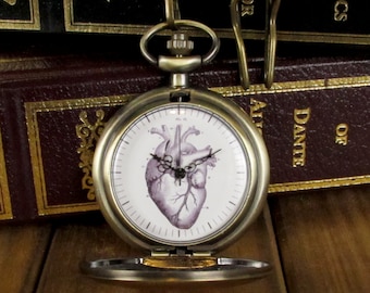 Reloj de bolsillo con forma de corazón