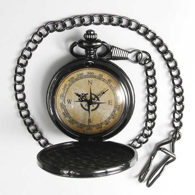 Compass Pocket Watch Etsy