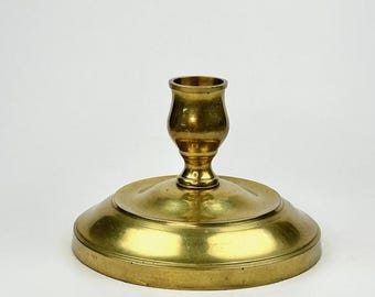 Vintage Brass or Brass-Plated Candle Holder