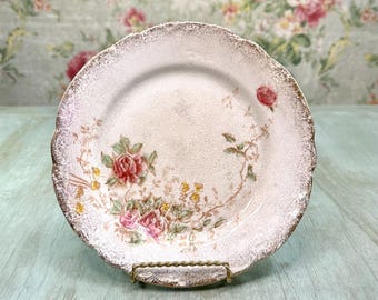 Antique Semi-Porcelain Dessert Plate (c. 1895–1905)