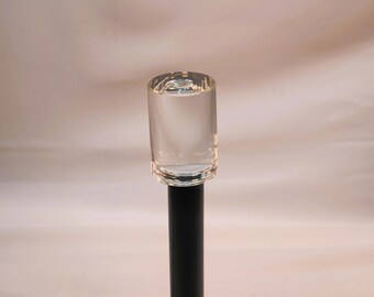 Clear Crystal Curtain Rod Finial | Modern Drapery Hardware