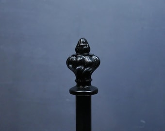 Traditional Curtain Rod Finial – Antique European Ball Design, Solid Metal Drapery Hardware