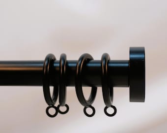 1/4" Thick Metal Curtain Rings with Eyelet – Modern Drapery Hardware