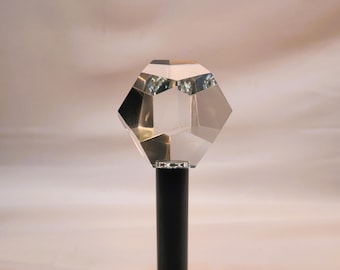 Prism Crystal Curtain Rod Finial – Modern Drapery Hardware
