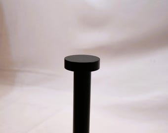 Flat Round Curtain Rod Finial – Minimalist Circular End Cap, Modern Metal Drapery Hardware Accent