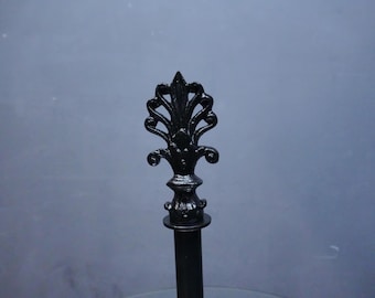 Vintage Ornate Curtain Rod Finial – Traditional Decorative End Cap | Classic European Style