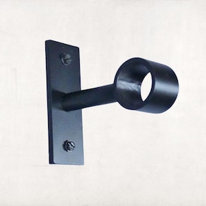 Circular Pass Through Curtain Rod Bracket – Heavy Duty Modern Drapery Hardware, Custom Fit