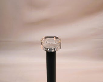 Clear Crystal Curtain Rod Finial | Modern Drapery Hardware