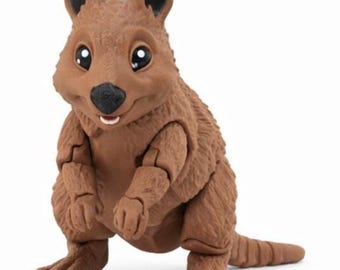 Articulated Quokka Figure | Poseable Quokka Toy | Cute Animal Desk Decor | 3D Printed Quokka | Unique Gift Idea