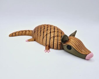 Armadillo flexible impreso en 3D – Figura articulada antiestrés – Animal sensorial