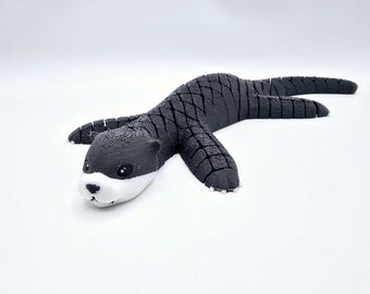 Flexi Otter Speelgoed – 3D-geprint beweegbaar bureaudier, sensorisch friemelspeeltje