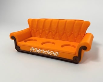 Soporte de exhibición del sofá naranja de Friends / Réplica de Central Perk para figuras de McDonald's