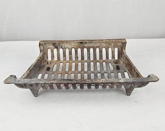 Antique Vintage Cast Iron Fireplace Grill Grate Wood Rack Log Holder