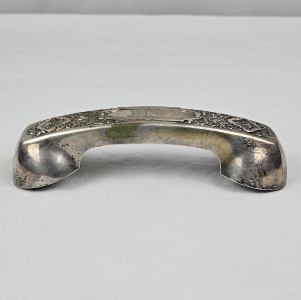 Vintage 60's Monogrammed Gorham Silverplate Telephone Phone Handle Receiver Cover