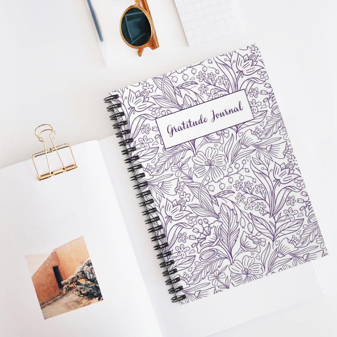 Reflection Notes Design Notebook Gratitude Journal Spiral Notebook - Ruled Lined Notebook for Reflection ...