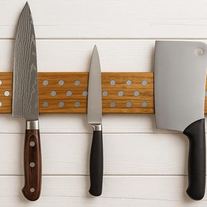 16&quot; Acacia Wood Magnetic Knife Holder with Neodymium Magnets