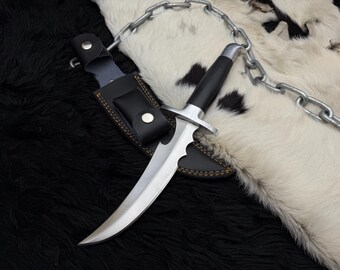 Red Hood Knife Replica | Handmade Stainless Steel Blade, Leather Sheath