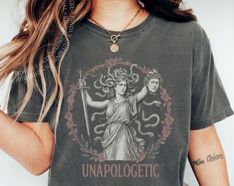 Unapologetic Medusa Feminist Shirt, Resist Graphic Tee, Comfort Colors Oversized T Shirt, Women’s Empowerment Sweatshirt, Gift For Her