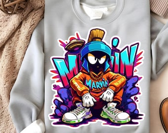 Marvin Martian PNG | Urban Graffiti Art, Street Style Design (Digital Download)