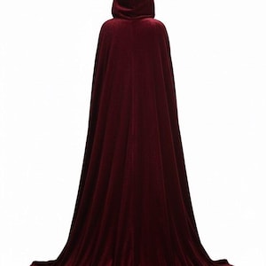 Red Velvet Hooded Cloak: Full Circle Renaissance Cosplay Cape