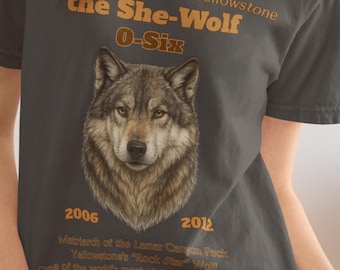Camiseta de los Lobos de Yellowstone O-Six La Loba Camiseta de algodón de colores cómodos
