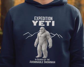 Sudadera con capucha Expedition Yeti Sudadera con capucha Abominable Snowman Sudadera vintage Cryptid Bigfoot