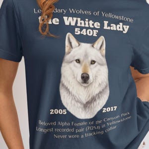 Yellowstone Wolves T-shirt Wolf 540F the White Lady Comfort Colors Cotton Tee