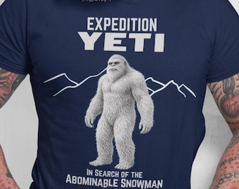 Expedition Yeti T-Shirt Abominable Snowman Graphic Comfort Colors Cryptid Cotton Tee