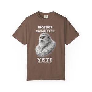Camiseta Bigfoot Comfort Colors Cotton Tee Sasquatch Yeti Never Complains imagen 3