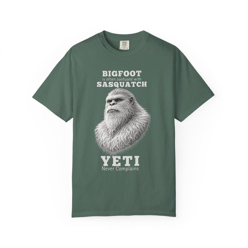 Camiseta Bigfoot Comfort Colors Cotton Tee Sasquatch Yeti Never Complains imagen 5