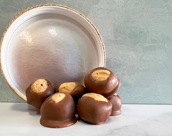 Handmade Buckeyes Peanut Butter Chocolate Candy, Ohio Buckeyes Style
