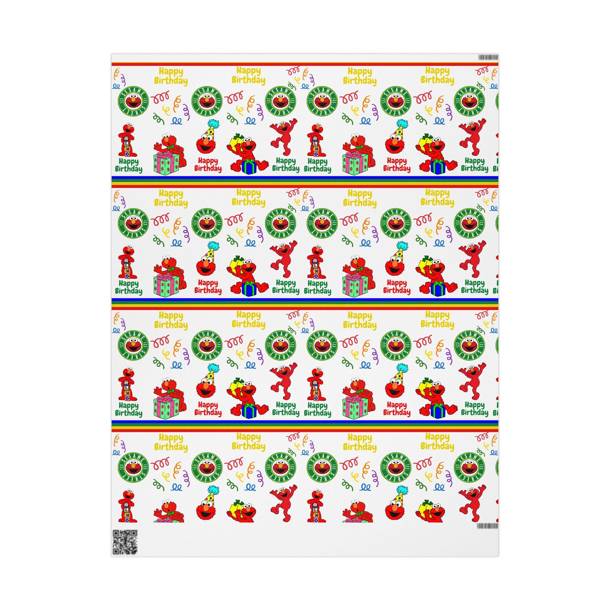 Elmo Wrapping Paper Sesame Street Birthday Wrapping Paper, Elmo Gift Wrap - Etsy