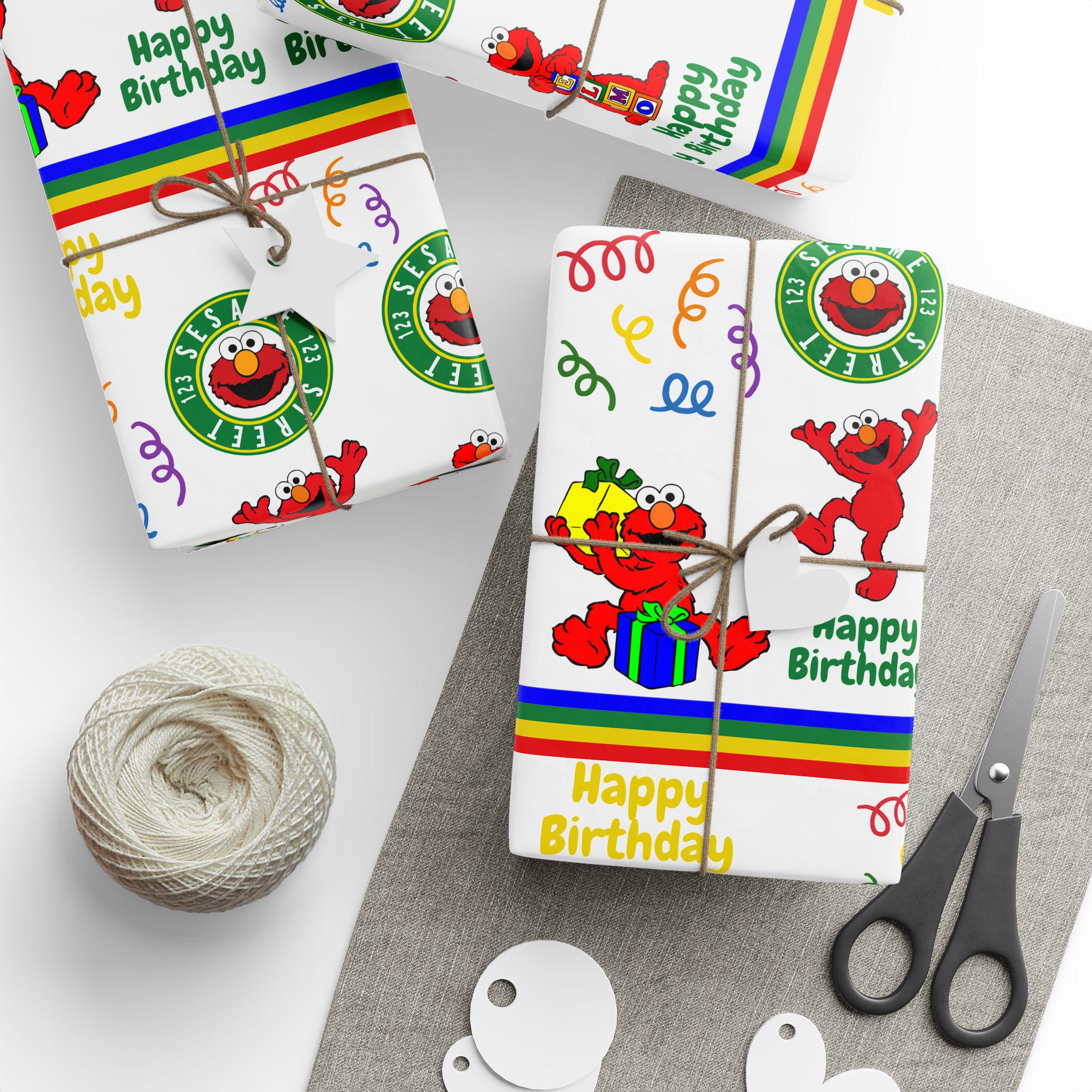 Elmo Wrapping Paper Sesame Street Birthday Wrapping Paper, Elmo Gift Wrap - Etsy