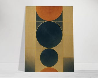 Celestial Geometry Wall Art Print - Abstract Geometric Poster, Modern - Minimalist Home Decor