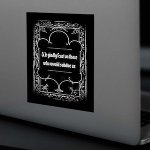 Addams Family Credo vinylklistermärke