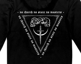 No Church No State No Masters Unisex Zip Hoodie