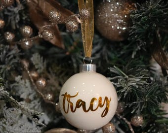 Personalized 3inch Glass Christmas Ball Ornament