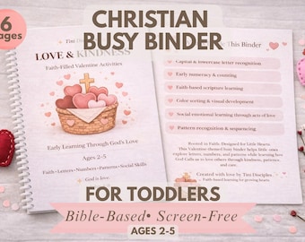 Christian Valentine's Busy Binder | Toddler Learning Activities