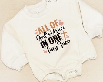 God's Grace Baby Romper | Neutral Christian Outfit