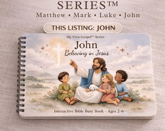 John Gospel Busy Book for Toddlers | Interactive Bible Activity Book Ages 2–6 | Christian Quiet Book | Faith Based Learning | Sunday School