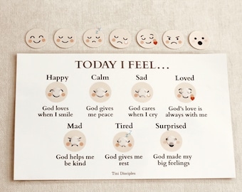 Faith-Based Feelings Board | Christian Toddler Emotion Chart