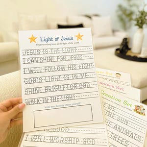 Faith-Filled Tracing Boards: Scripture & Affirmations, Set of 8 | Word Trace | Faith base writing
