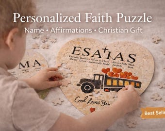 Personalized Name Puzzle | Faith Affirmations, Christian Gift