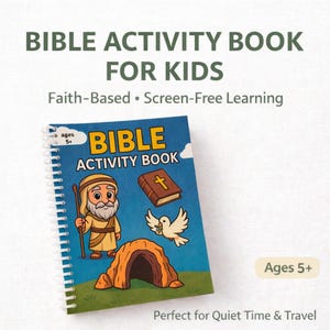 Bible Activity Book for Kids | Christian Learning Workbook