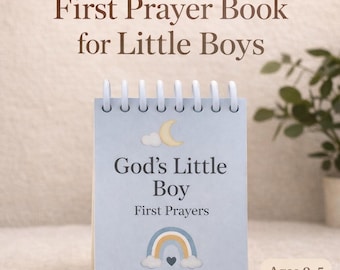 Christian Baby Boy Prayer Book | Laminated Bedtime Prayers