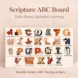 Faith Base ABC Learning Board | Alphabet Board | Christian Preschool Activity