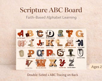 Faith Base ABC Learning Board | Alphabet Board | Christian Preschool Activity