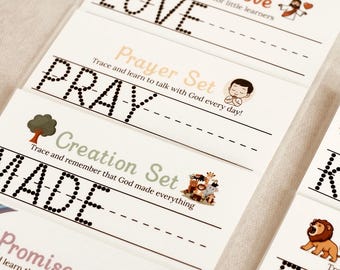 Christian Tracing Boards | Faith-Based Writing Practice, Level 2 | Word Trace
